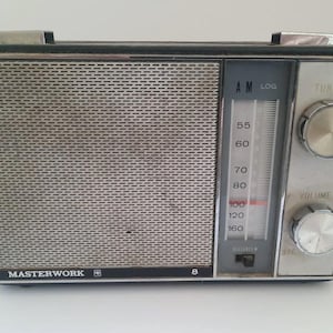 Vintage Masterwork Portable AM Radio~Retro Transistor Radio~Nostalgia Collectible Gift