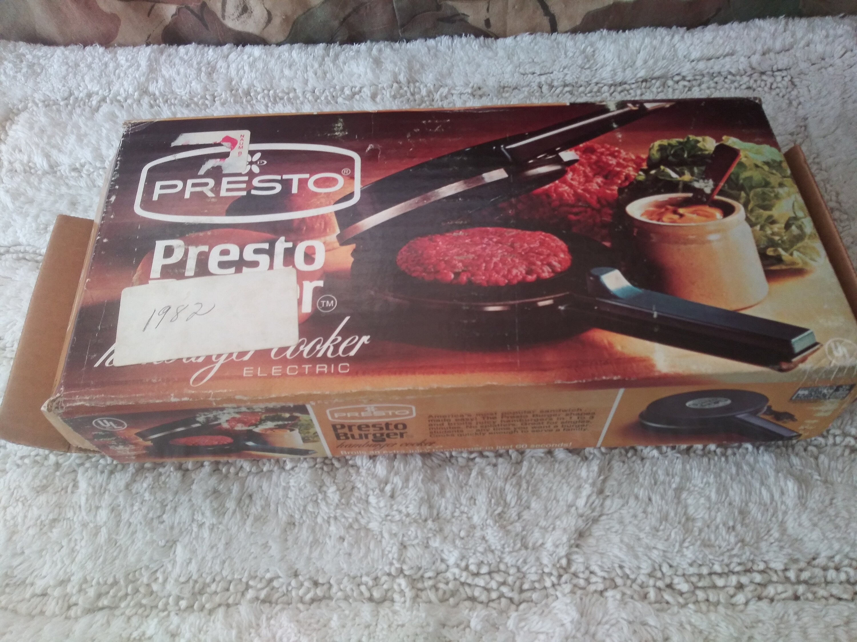 Vintage Presto Burger Hamburger Cookerelectric With Box 