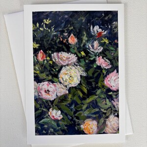Roses Cosette Greeting Card / Blank Inside