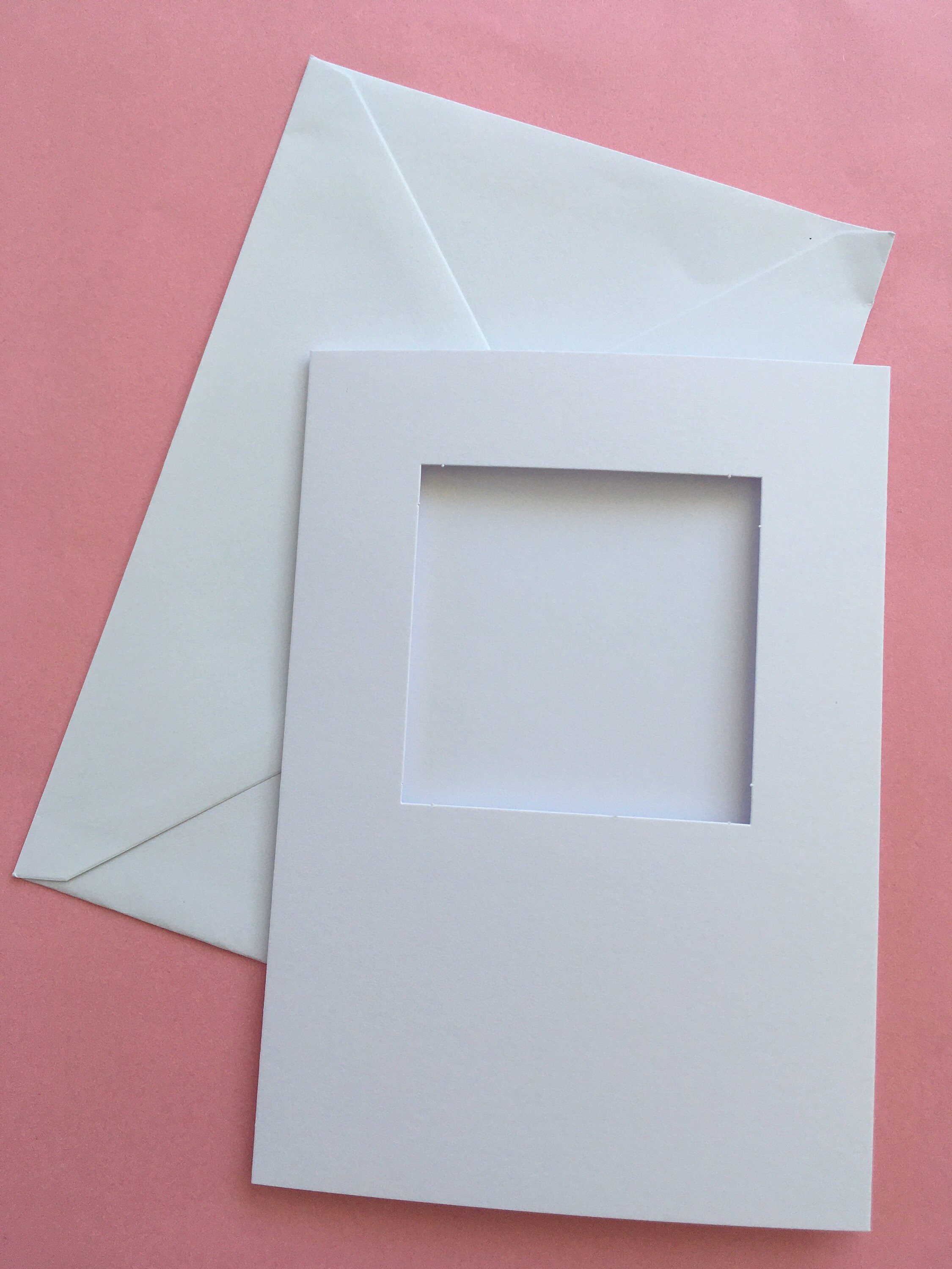 White Aperture Card suitable for cross stitch cards Etsy