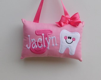 Pink Personalized Tooth Fairy Pillow