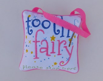 Pink Tooth Fairy Pillow, Tooth Pillow