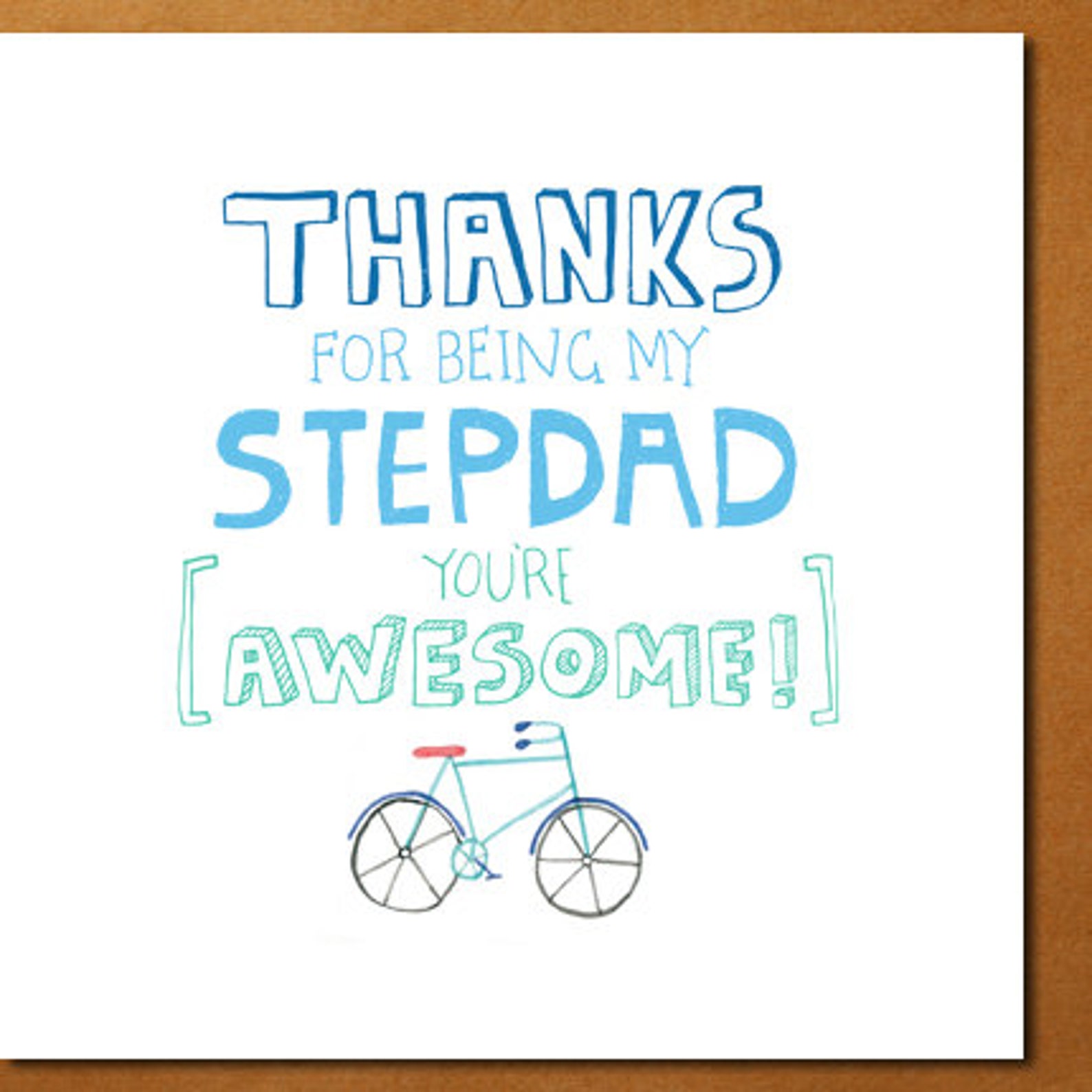 Fathers Day Step Dad Day Step Family Greeting Card Thanks Etsy