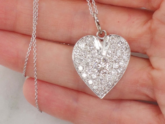 Buy Heart Necklace Silver, 925 Sterling Silver Heart Pendant, Love Gift for  Girlfriend, Birthday Gift for Women, Mothers Day Gift Online in India - Etsy