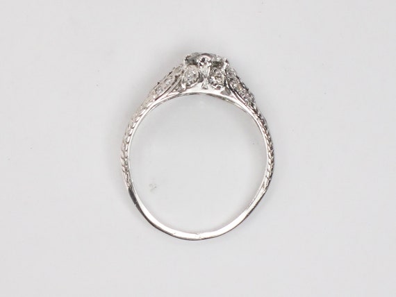 Vintage Platinum Natural Diamond Engagement Ring … - image 10