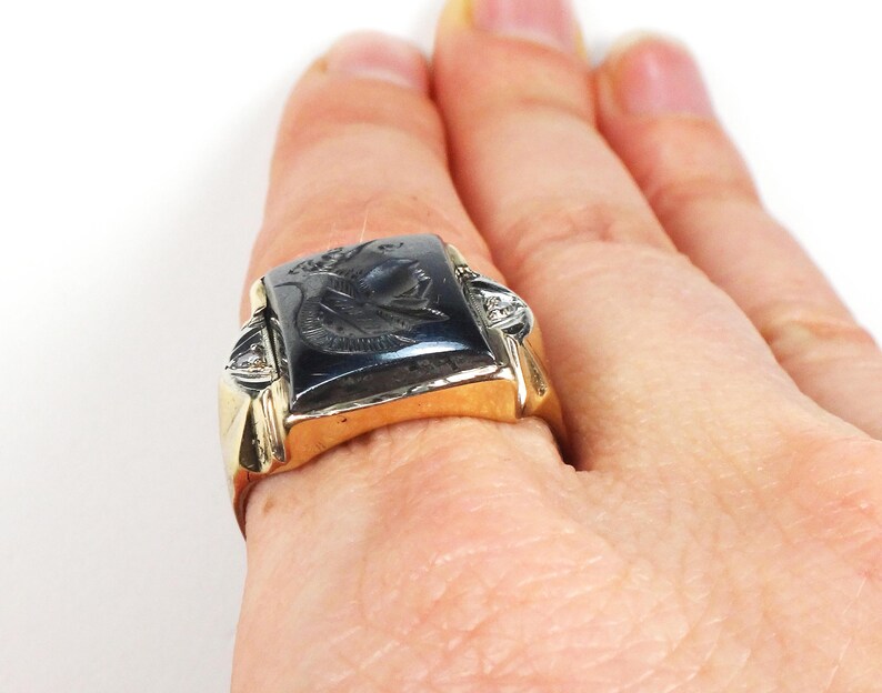 hematite intaglio ring hematite intaglio ring