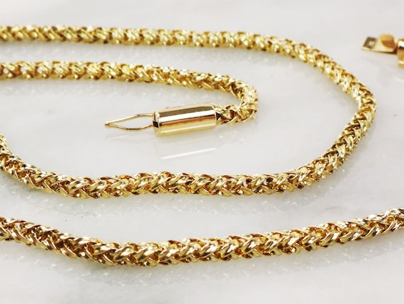 Vintage solid gold necklace deals
