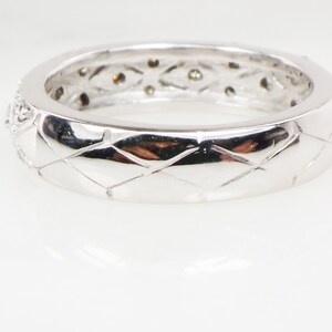 Vintage 14k White Gold Natural Diamond Wedding Band, Approx .35 CT TDW Size 6.25 image 5