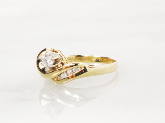 Vintage Diamond Engagement Ring Natural Diamond R… - image 3