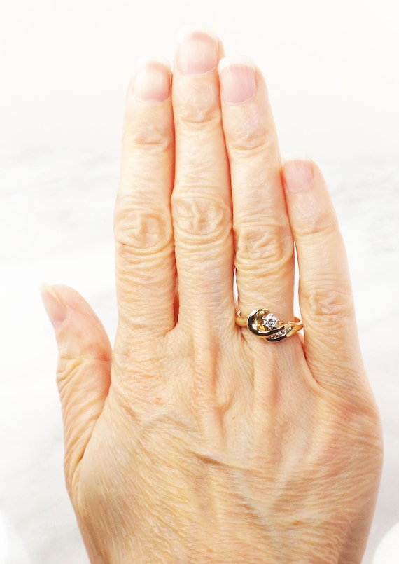 Vintage Diamond Engagement Ring Natural Diamond R… - image 10