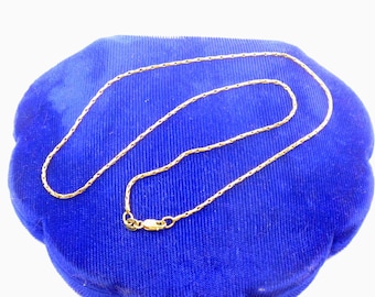Vintage 14k Yellow Gold Fancy Link Pendant Chain - 17"
