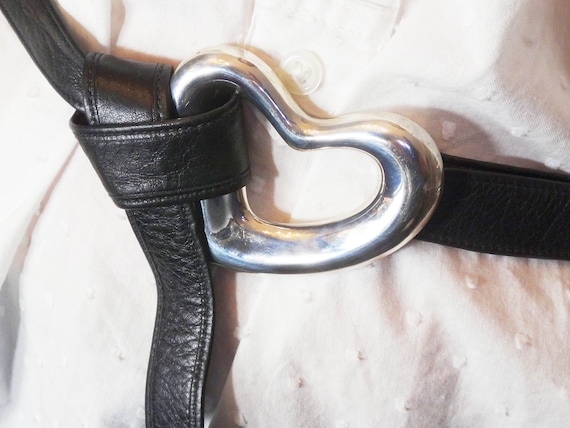 Vintage Tiffany Sterling Belt Buckle Elsa Peretti Open Heart