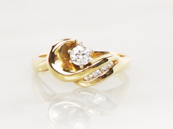 Vintage Diamond Engagement Ring Natural Diamond R… - image 2