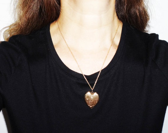 Vintage 14k Gold Locket Heart Locket 