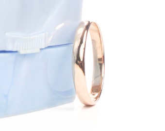 Vintage 14k Yellow Gold Wedding Band - 3 mm Stacking Ring Size 9.25