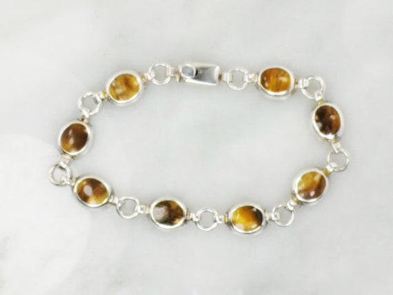 Sterling silver tiger eye bracelet deals