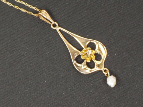 Antique Lavalier Diamond Necklace Art 