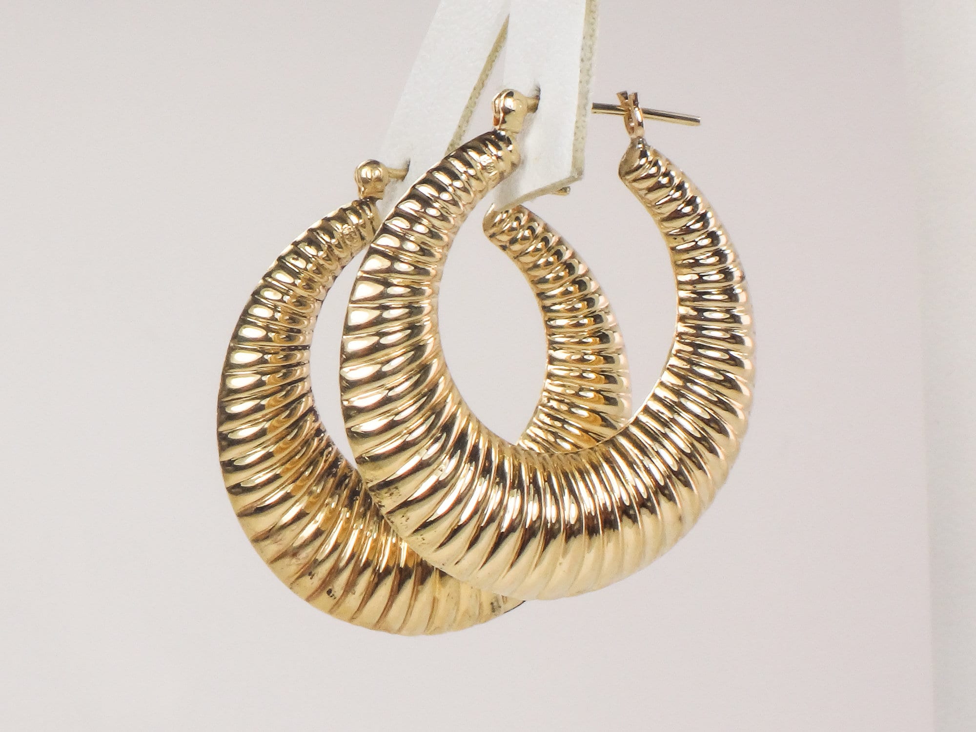 Large gold shrimp earrings sale