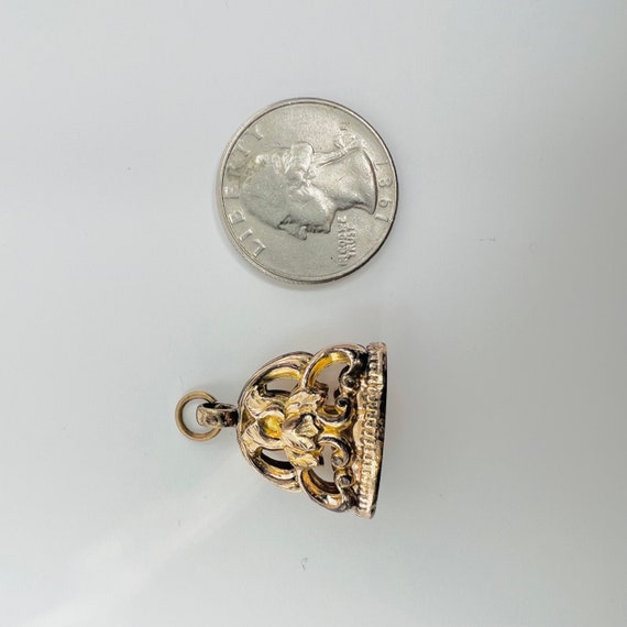 Antique Gold Plated Watch Fob Victorian Pocket Wa… - image 7