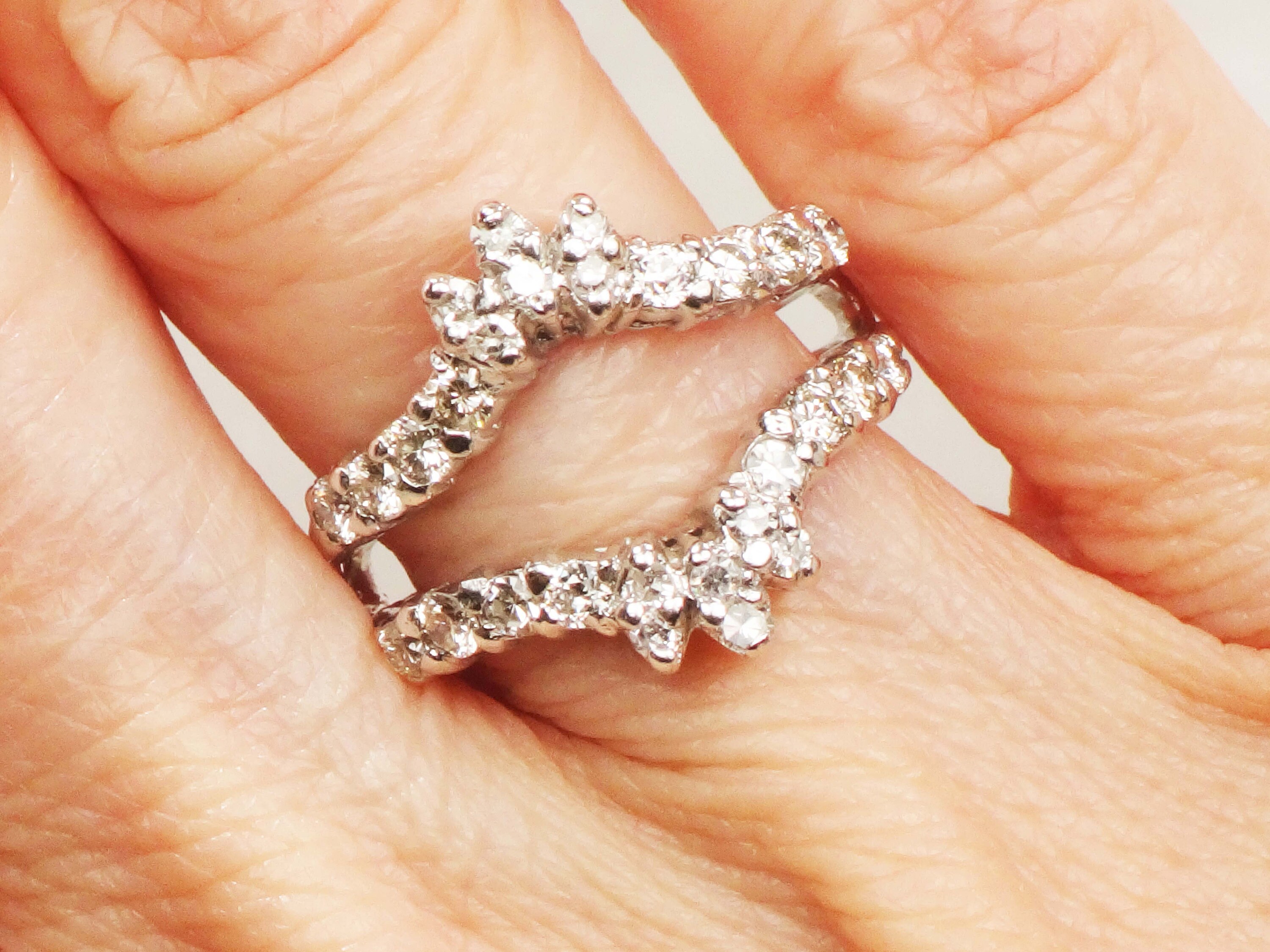 Diamond wedding band best sale inserts
