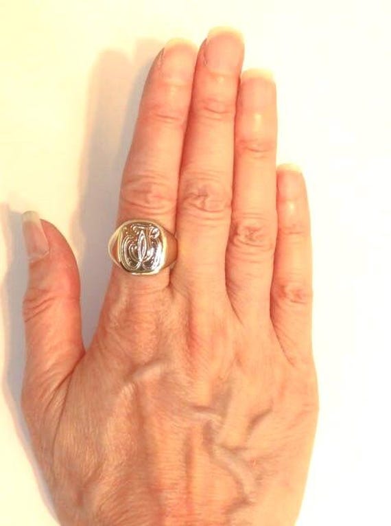14k signet ring mens discount