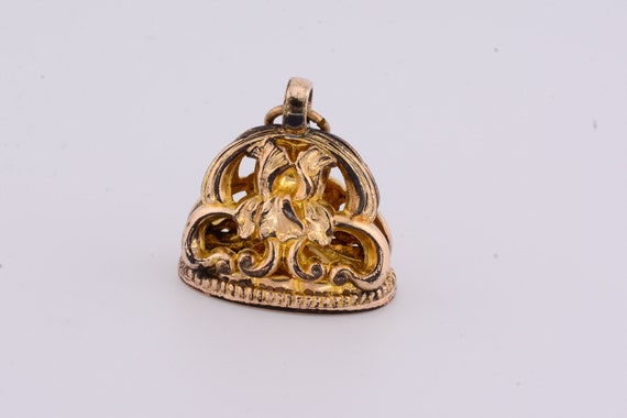 Antique Gold Plated Watch Fob Victorian Pocket Wa… - image 1