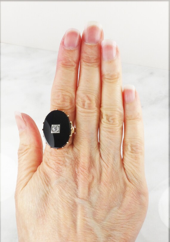 Ladies onyx and diamond rings clearance