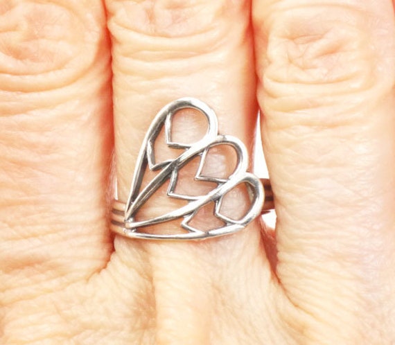 Vintage Beau Sterling Silver Ring  Silver Adjusta… - image 7