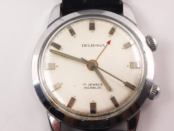 Vintage Delbana Stainless Steel Watch with Round … - image 9