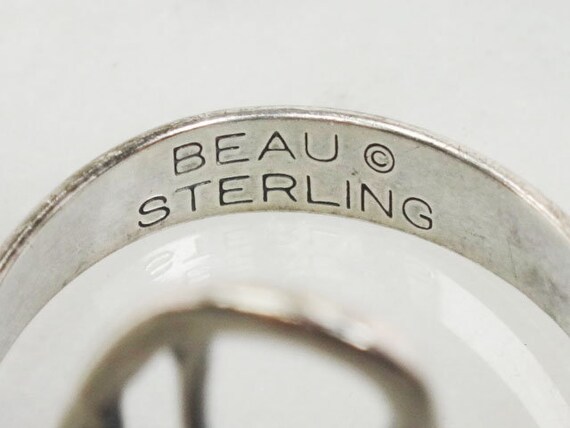 Vintage Beau Sterling Silver Ring  Silver Adjusta… - image 5