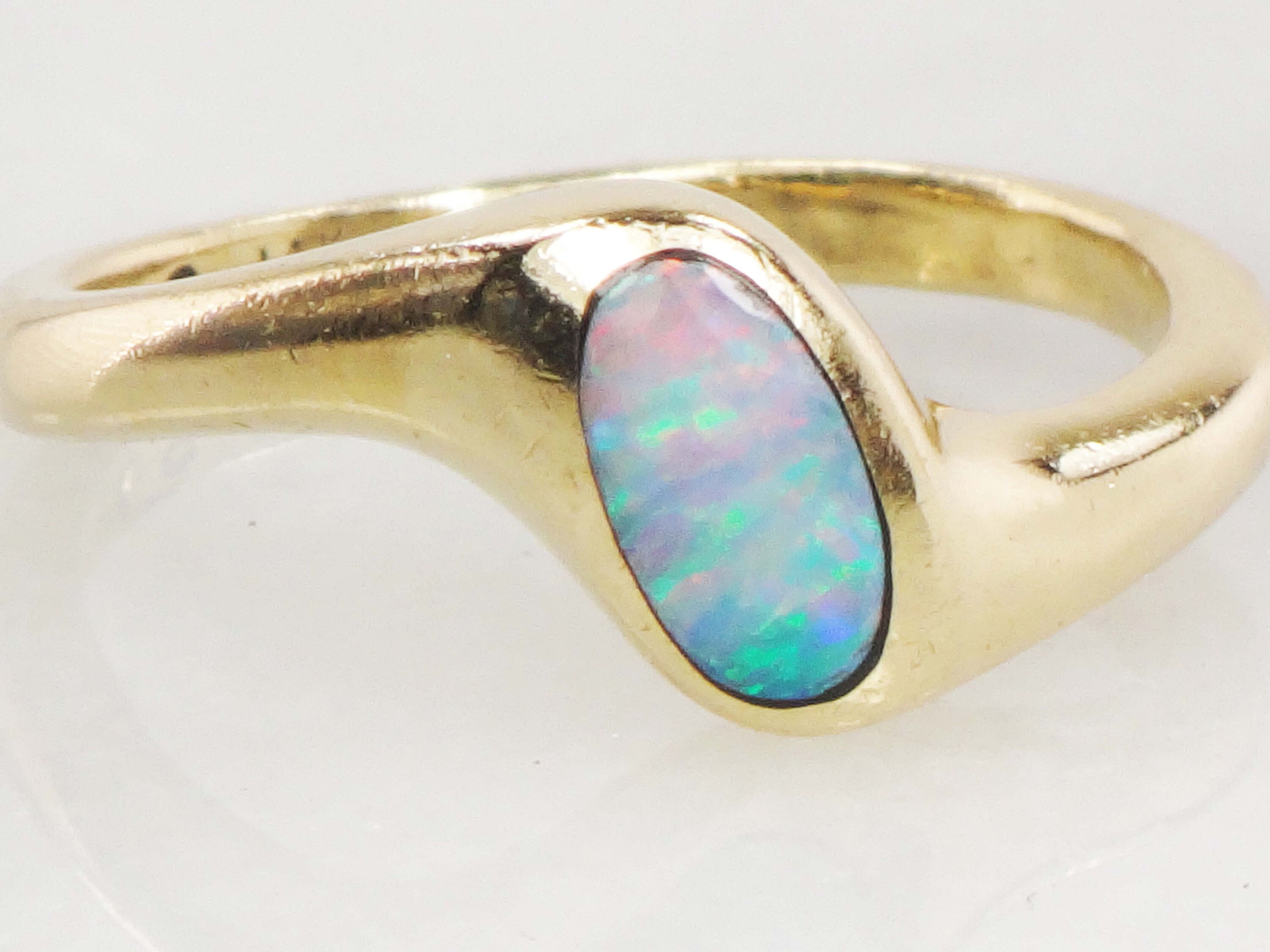 Vintage Kabana 14k Opal Ring Petite Opal Twist Ring Yellow | Etsy