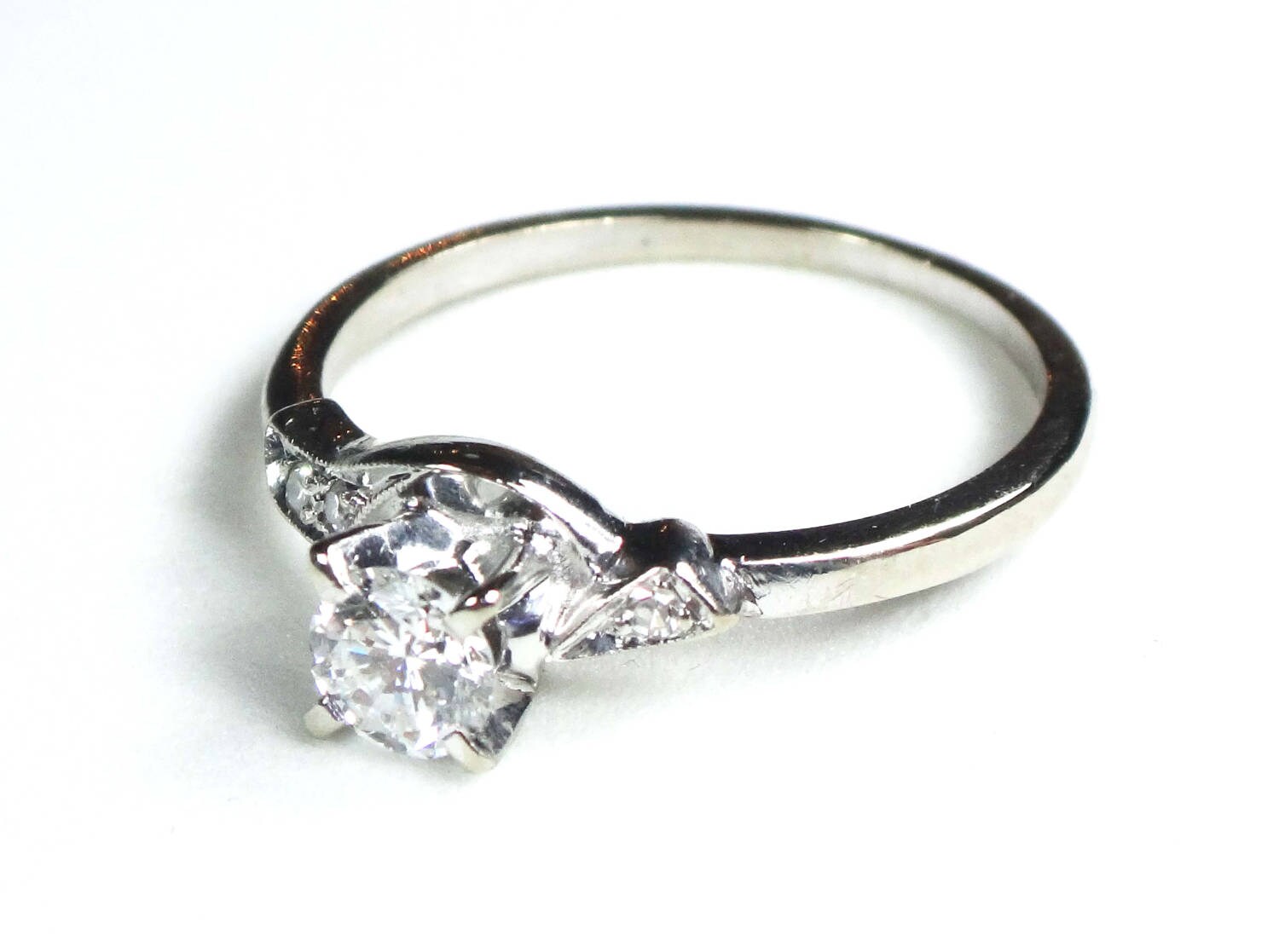 Vintage Diamond Engagement Ring Vintage Engagement Ring 14k Etsy
