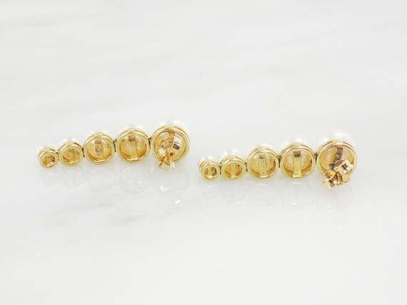 Vintage 14k Gold Pearl Earrings Yellow Gold Japan… - image 10