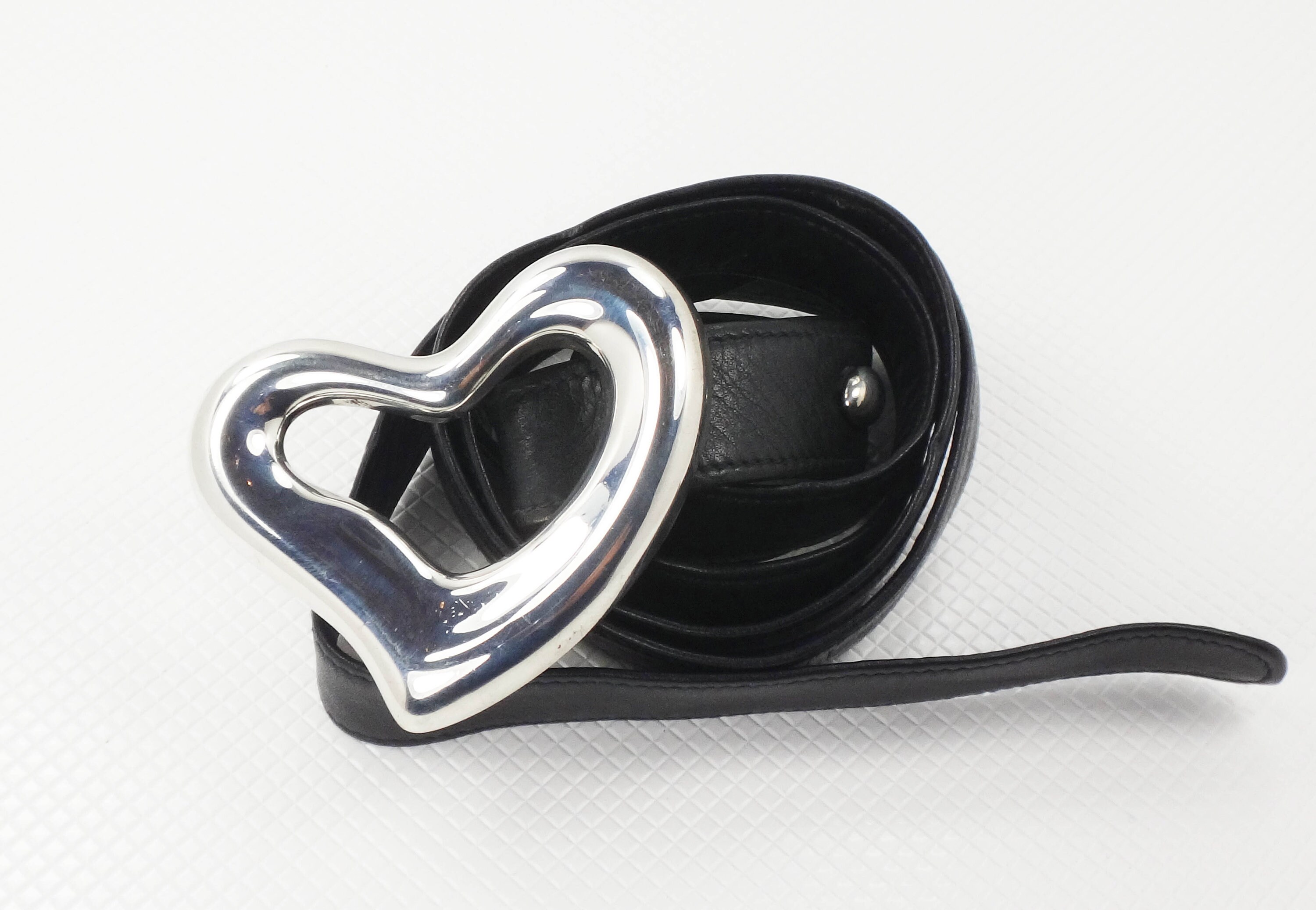 Vintage Tiffany Sterling Belt Buckle Elsa Peretti Open Heart