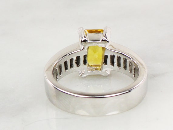 Vintage GIA Certified Natural Yellow Sapphire Rin… - image 5