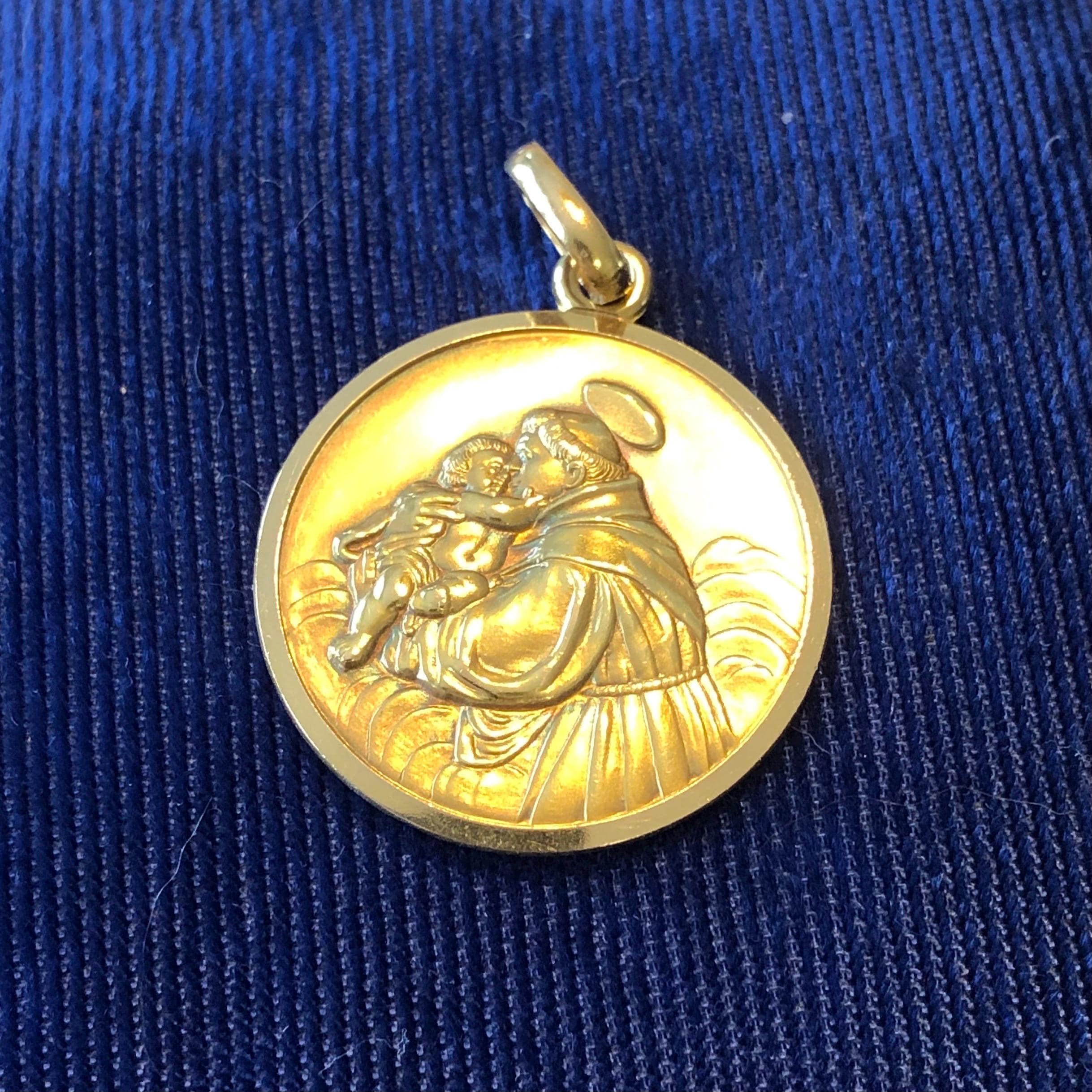 St Anthony Pendant 18k - Etsy