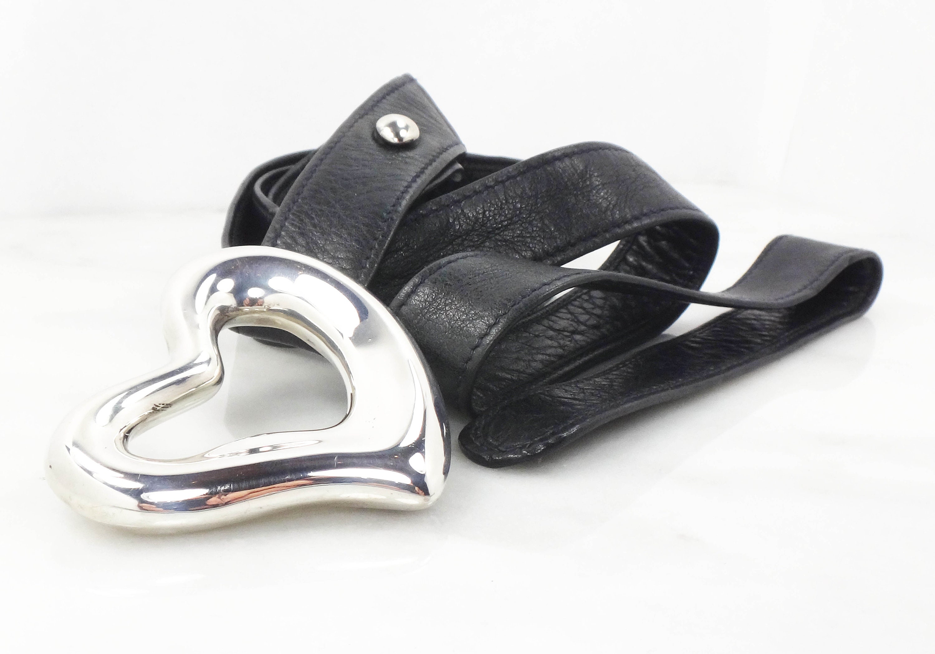 Tiffany ティファニー ビンテージベルト・バックル エルサペレッティ VINTAGE】TIFFANY&Co.<br>Open Heart Buckle Belt By Elsa