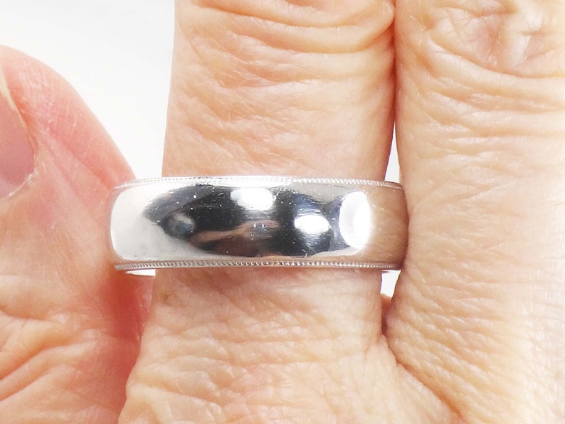 Vintage Plain Platinum Wedding Band Heavy Platinum Men's Etsy