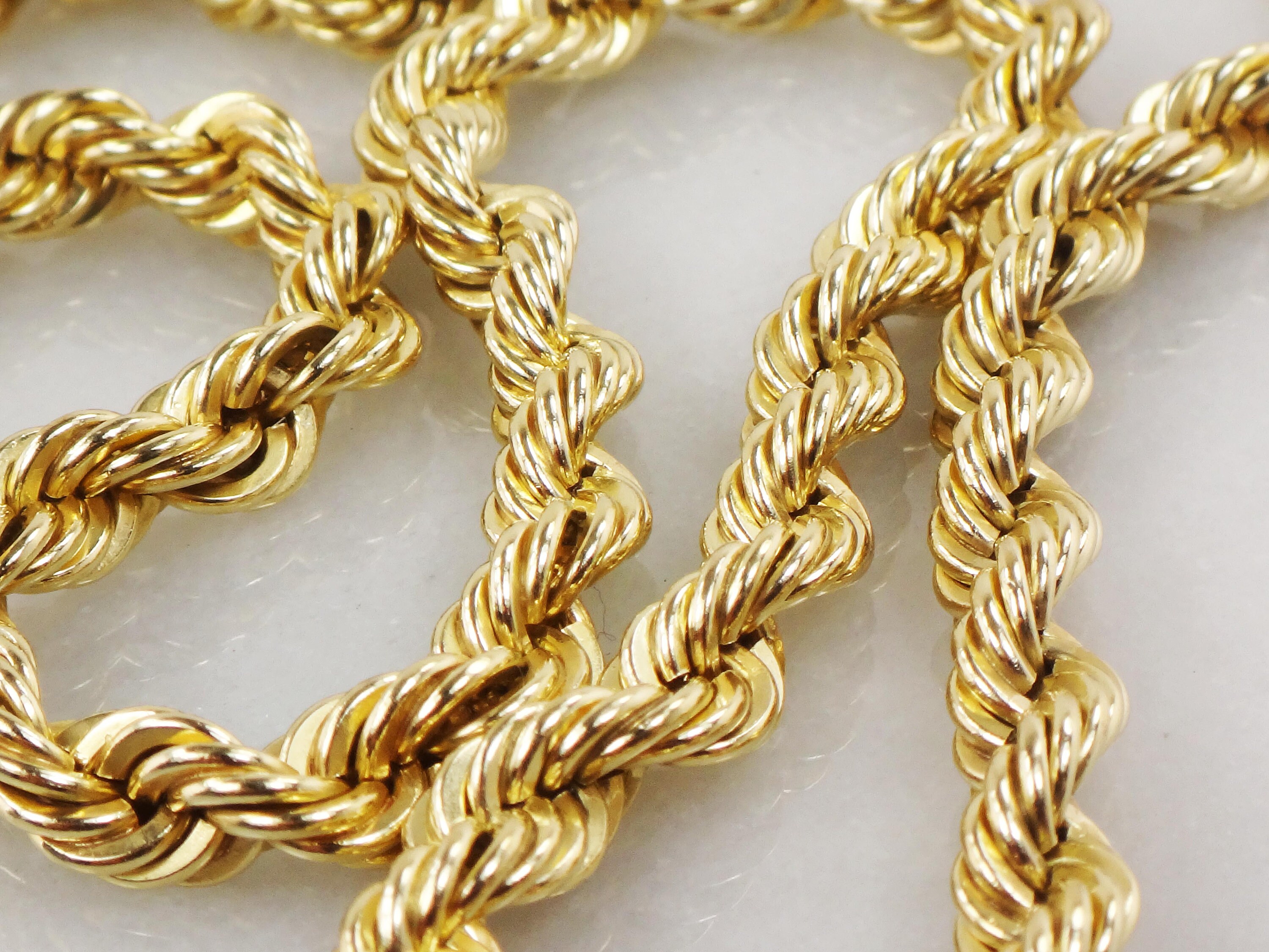Vintage Gold Chain Heavy 14k Gold Rope Chain Solid Rope Chain 19 1 2 Mens Chain or Womens Chain 14k Yellow Gold Rope Chain 53.58 Grams Etsy Canada