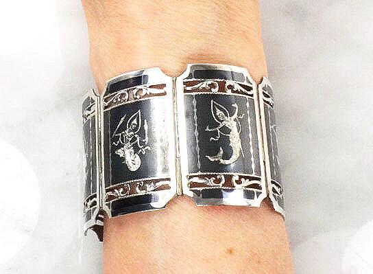 セール・キャンペーン Heavy Bracelet Sterling Siam Vintage 61 Silver Siam Grams アクセサリー