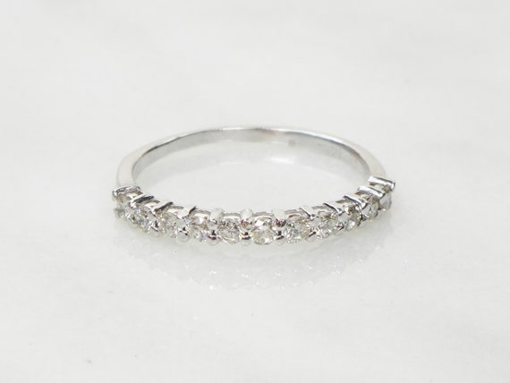 Vintage Diamond Wedding Band Diamond Ring Diamond Half | Etsy