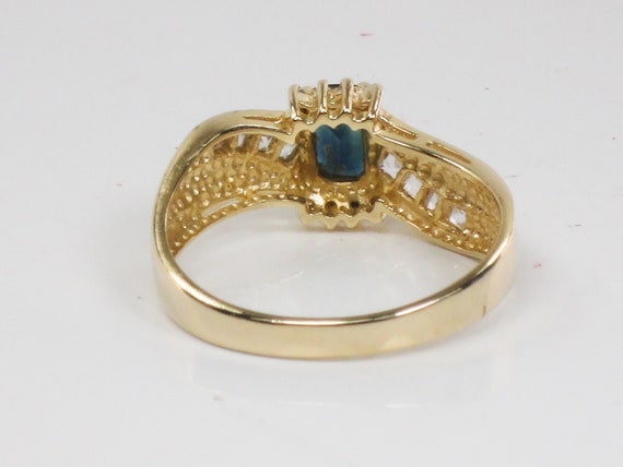 Vintage 14k Yellow Gold Natural Blue Sapphire and… - image 5