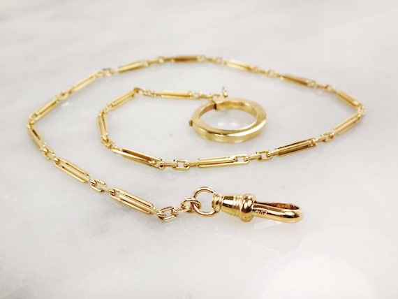 Antique 14k Gold Watch Chain Vintage Pocket Watch