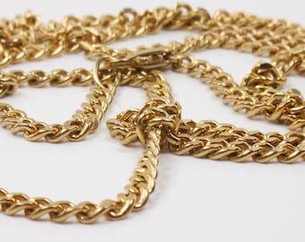 Vintage Long 14k Solid Yellow Gold Link Chain 28.5" 15.2 grams