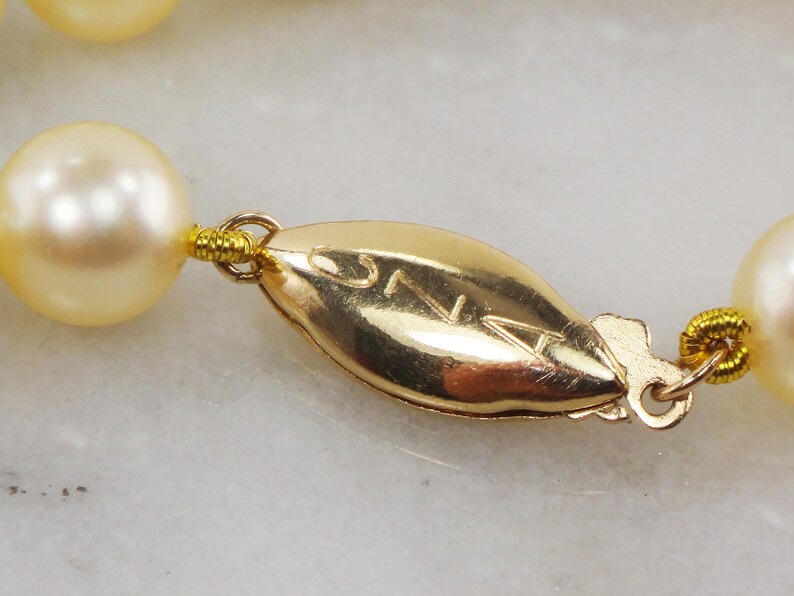 Vintage Japanese Cultured Pearl Necklace Strand of Pearls 7.5 Etsy