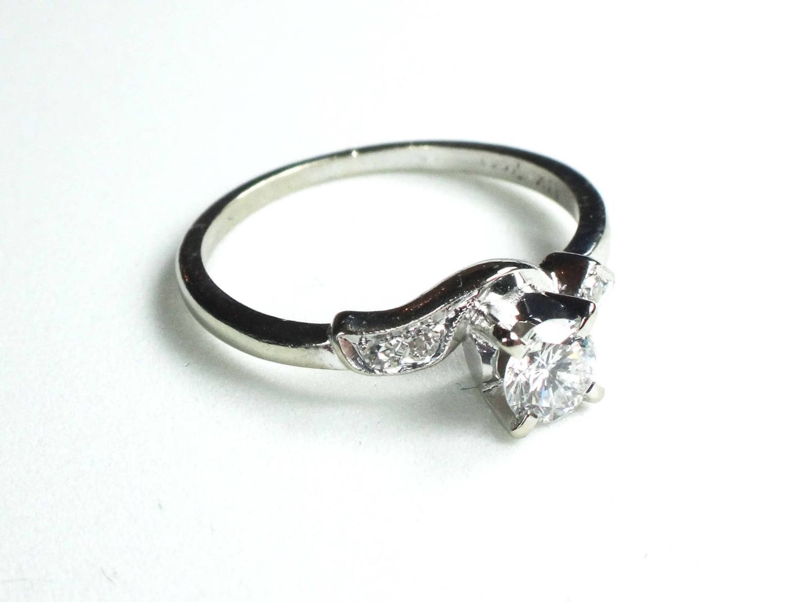 Vintage Diamond Engagement Ring Vintage Engagement Ring 14k Etsy