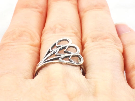 Vintage Beau Sterling Silver Ring  Silver Adjusta… - image 8