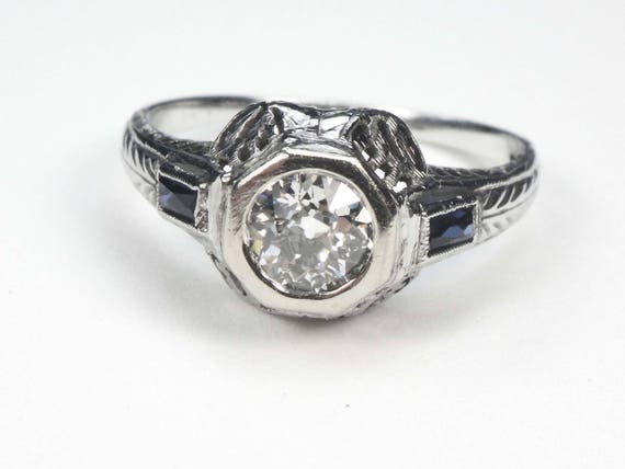 Antique Diamond Engagement Ring Antique Diamond Ring Old Mine | Etsy