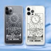 The Moon Tarot Card Clear Phone Case For iPhone 13 12 Mini 11 Pro Max XR XS SE 7 8 Plus Galaxy S21 S10e Aesthetic Trippy Celestial 