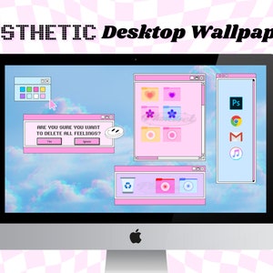 Aesthetic Retro Desktop Wallpaper Organizer | Desktop Organizer, Cute, Pastel, Retro Desktop Wallpapers for Gamer Girls